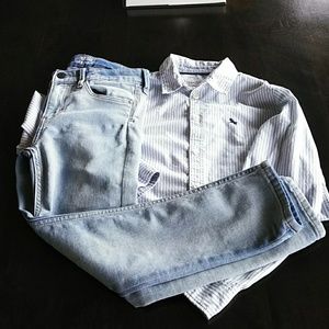 Boys H&M denim jeans and button down shirt Bundle